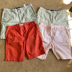 4x Men’s Chino Shorts - 2 Banana Republic Size 35 - 2 Polo Assn Size 36